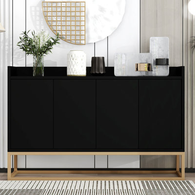 Accent Cabinet, Storage Cabinet, Sideboard Buffet Cabinet, 4 Door Cabinet