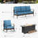 5-Person Sofa Seating Group With Rocking Lounge Chairs & Fire Pit Table