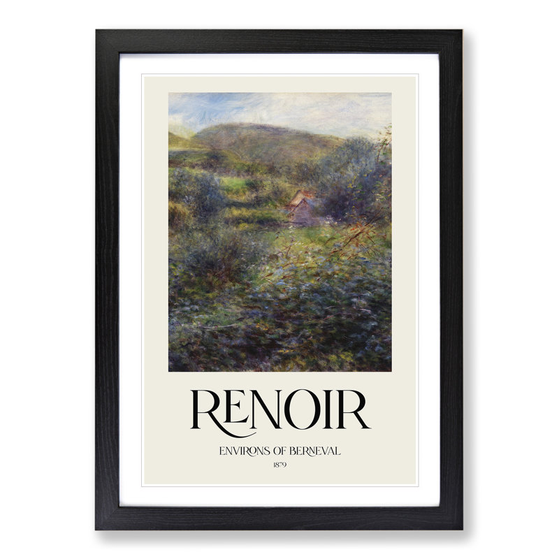 Environs Of Berneval by Pierre-Auguste Renoir - Single Picture Frame Print, 65cm H x 48cm W x 2cm D, Black Framed