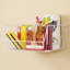 Panier de rangement en acier blanc