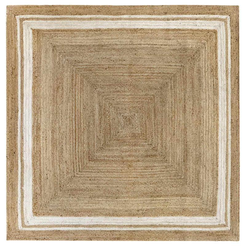 Leann Solid Colour Hand Woven Area Rug, Square 200cm