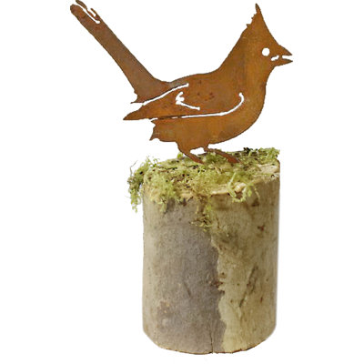Art de jardin cardinal en métal