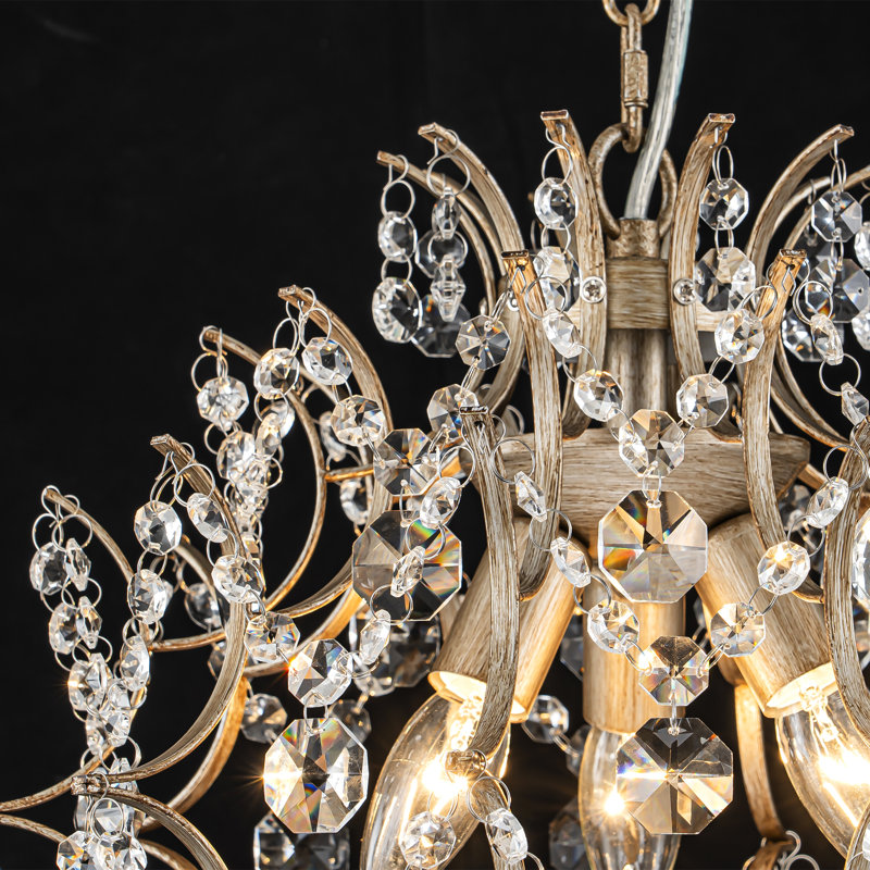 Lustre en cristal 3 lumières à intensité variable