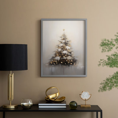 Art des Fêtes de Noël - série 2 - CEC XXXVII, reproduction d'art encadrée - bois massif