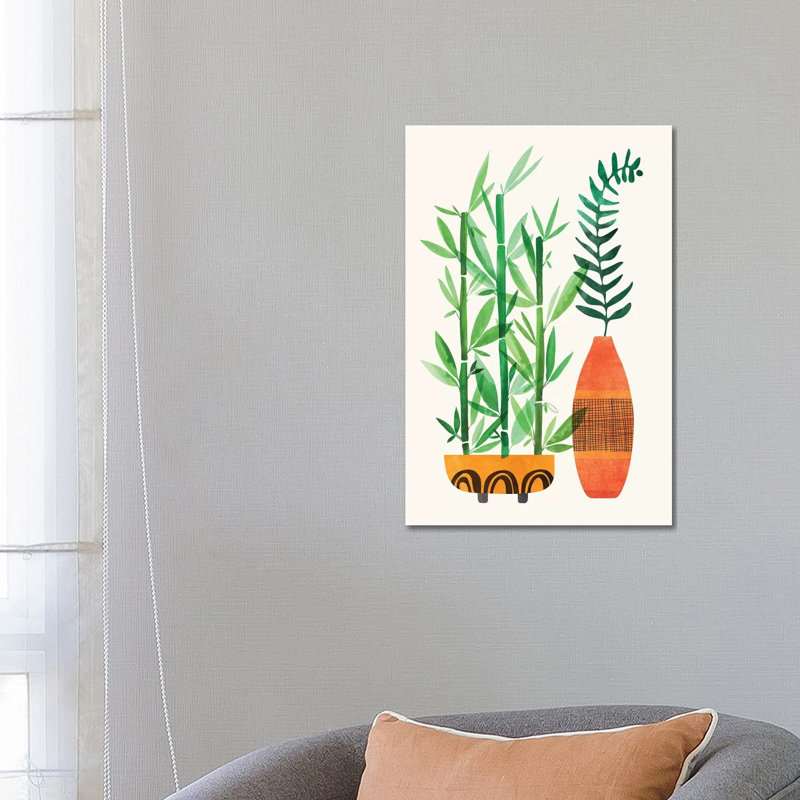 Bamboo And Fern by Modern Tropical - Wrapped Canvas Print, 66.04 cm H x 45.72 cm W x 1.905 cm D