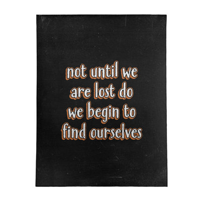 Quotes Find Yourself Chalkboard Style Poly Chenille Rug