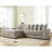 Oversized Two-Piece  Couches,L Shaped Sofa, Corduroy, Right Chaise Daybed,with Armrests,Eight Throw Pillows,Corner Sofa-937971534-937971537