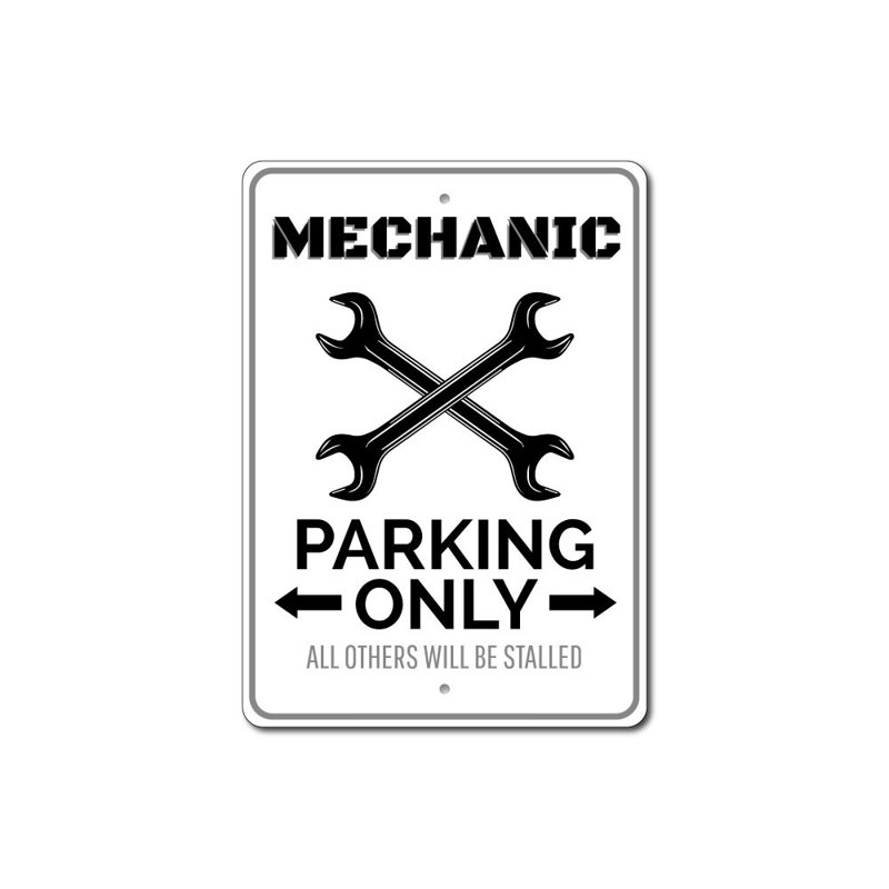 Enseigne mécanique cadeau en aluminium, H 14 po x l 10 po x P 0,04 po
