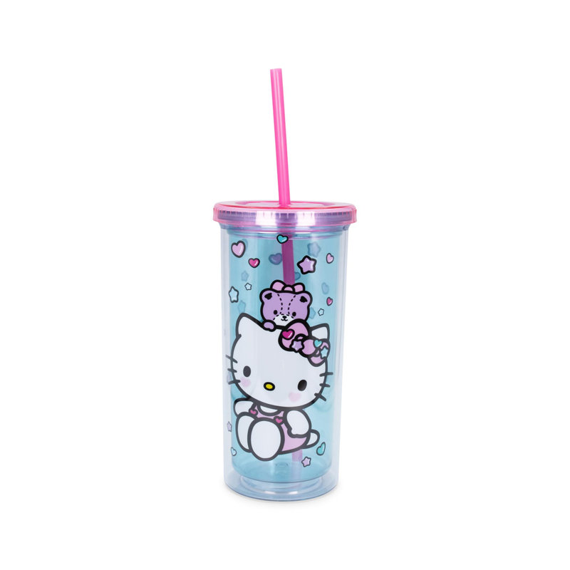 Hello Kitty 20 oz. Gobelet de voyage avec paille