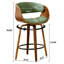 Tabourets pivotants modernes en similicuir de 26 po, tabourets de comptoir en bois avec accoudoirs et repose-pieds-132269351-132269352