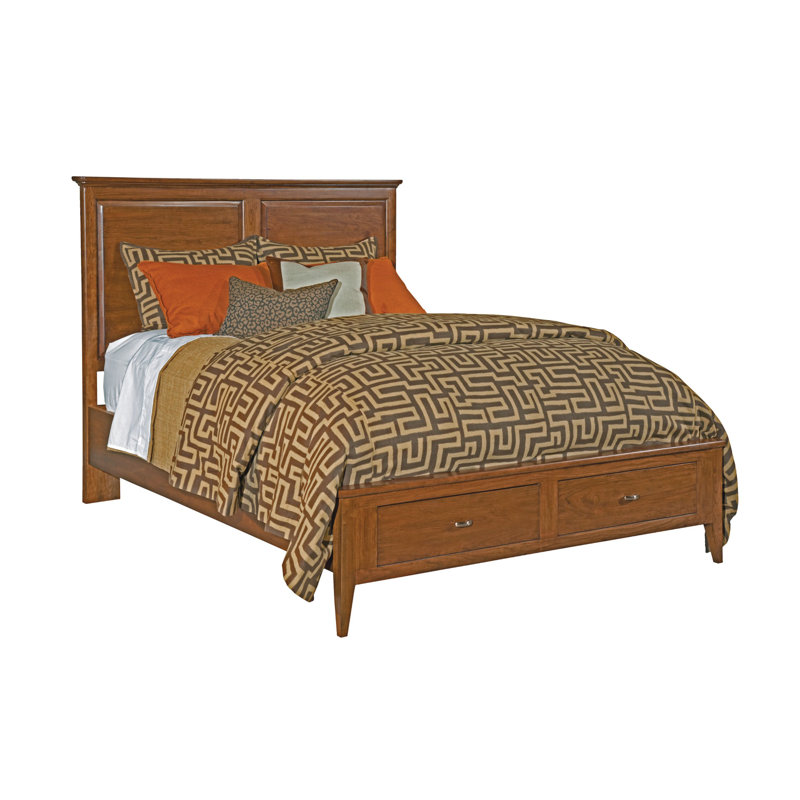Eliades Solid Wood Panel Bed