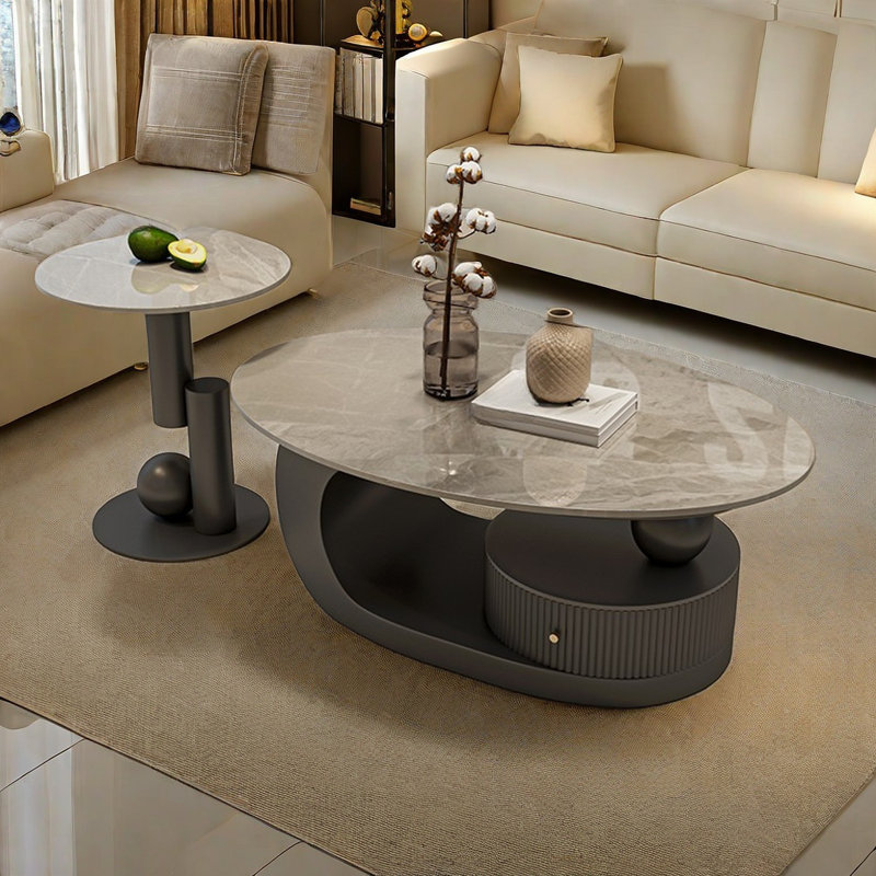 Table de bout Creative, Gris, H 15,7 po x l 51,2 po x P 27,6 po