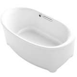 Underscore Oval Freestanding BubbleMassage Air Bath with Bask Heated Surface