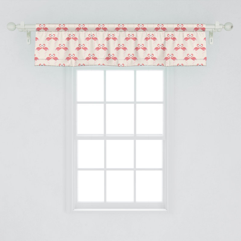 Ensemble de 2 cantonnières Ambesonne Flamingo, L 42 po x L 18 po