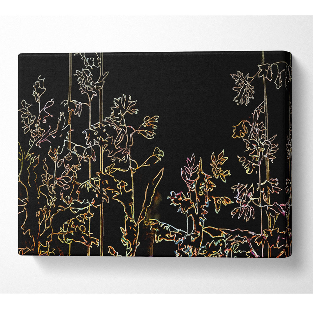 Mystische Blumen - Kunstdrucke auf Leinwand - Wrapped Canvas