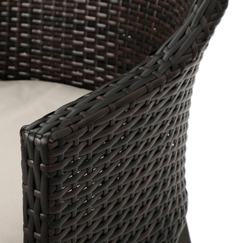 Duo de chaises d'extérieur brun Mp2, structure d'eau, 2 sièges de patio, finition
