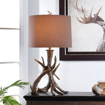 Battery Powered Live Edge Wood Table Lamp Loon Peak Base Color: Hickory Brown