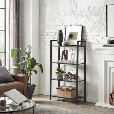 Riggle 47" x 26" W Steel Etagere Bookcase by Trent Austin Design