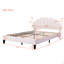 Full Size Upholstered Platform Bed With Flower Pattern Velvet Headboard-124917358-124917361