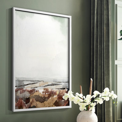 Coastal Inlet Study I, reproduction encadrée - bois massif