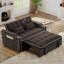 Canapé-lit en velours: fauteuil inclinable coulissant, siège double, poches latérales, port USB, support pour téléphone pivotant, cendrier, dossier réglable