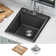 KRAUS Bellucci 28” Granite Workstation Drop In Top Mount Single Bowl Kitchen Sink with Accessories