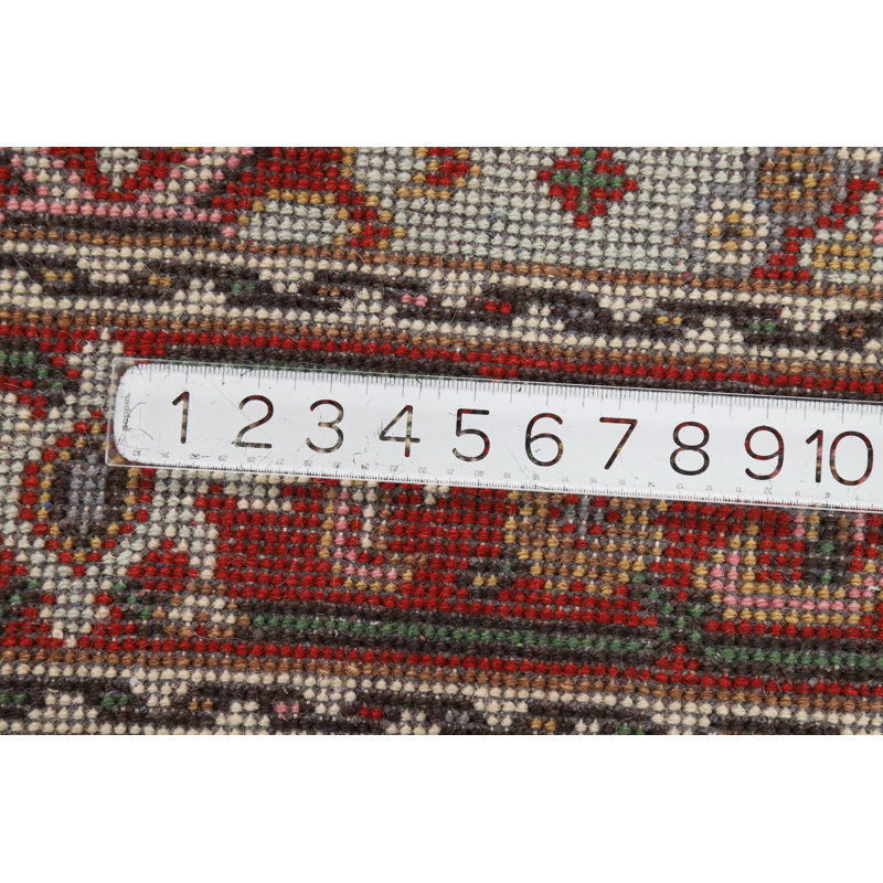 Tapis géométrique en laine Khotan