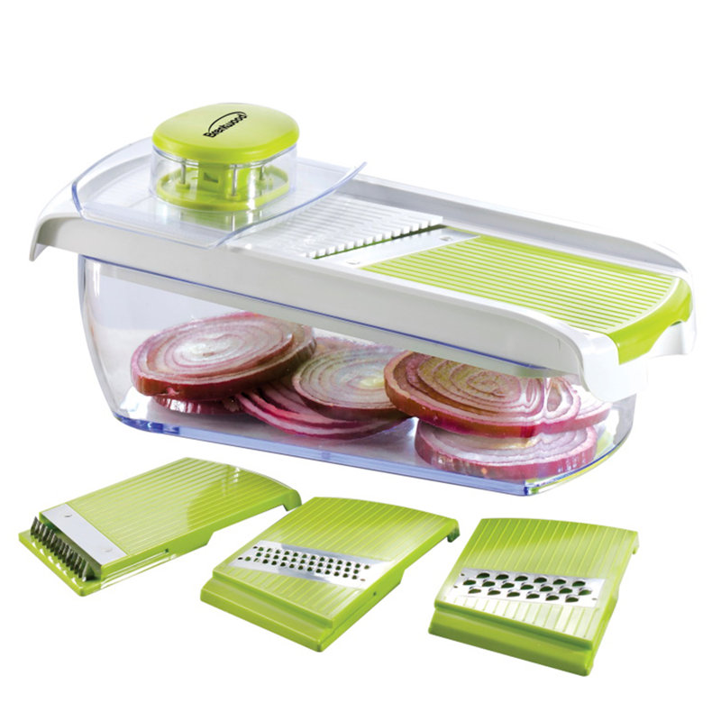 Green BPA-Free Mandoline Slicer with 5-Cup Storage Container