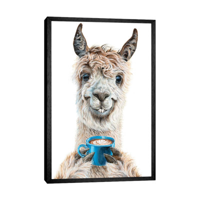 Leinwandbild Llama Latte von Holly Simental