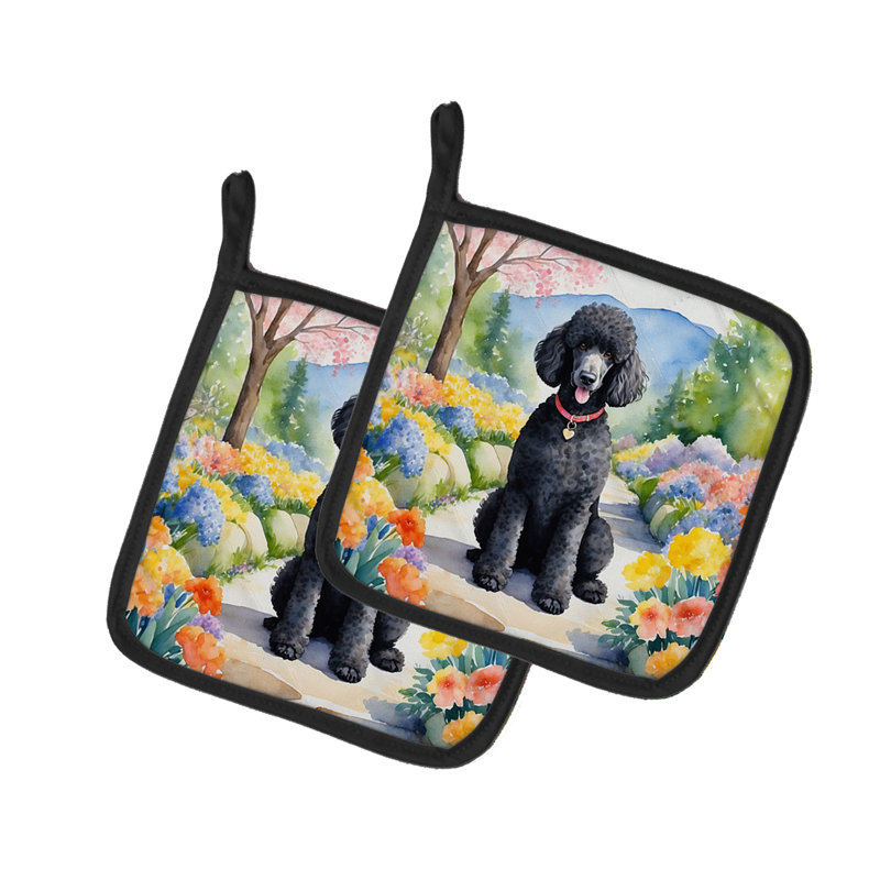 Caroline's Treasures Floral Polyester Potholder Set