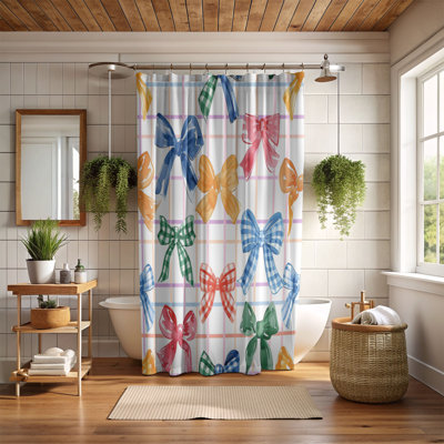 Rainbow Bow - Premium Shower Curtain 80