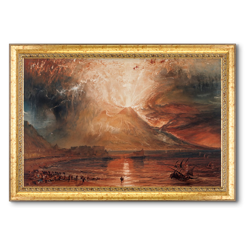 Vésuve en éruption, v. 1817-J.M.W. Turner - Toile encadrée sur mesure, 28 po x 40 po, Framed Canvas