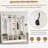 Wide Design Hall Tree with Storage Bench, Minimalist Shoe Cabinet with Cube Storage & Shelves, Multifunctional Coat Rack with 8 Hooks-1620962509