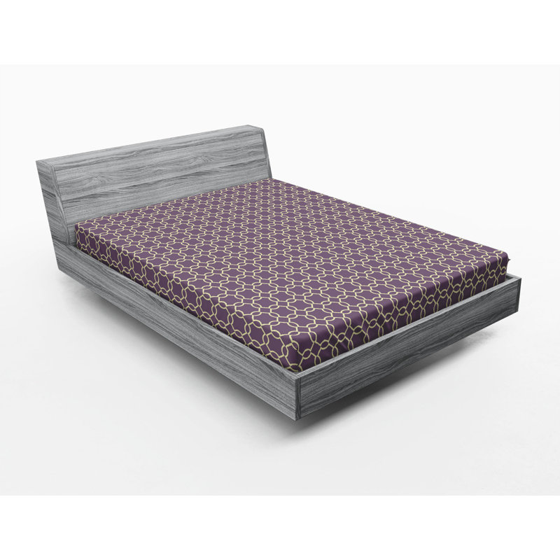 Microfiber Geometric Fitted Sheet, Full Fitted Sheet