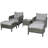 Takavor Wicker 2 - Person Patio Conversation Set with Cushions-1886498090