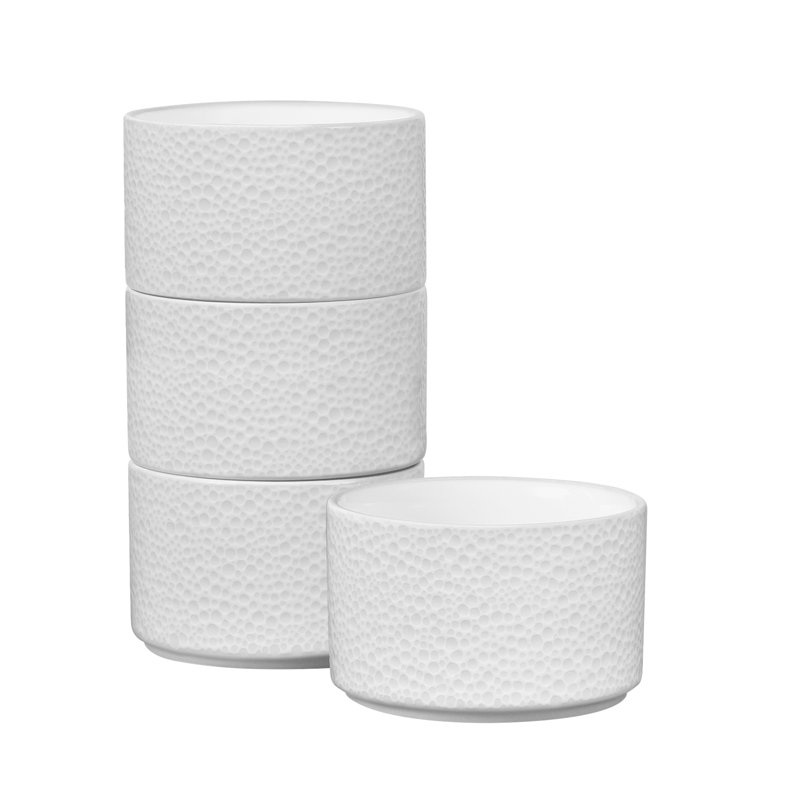Mini bols en pierre Norortake Colortex, 3-3 / 4 po, 9 oz., Blanc