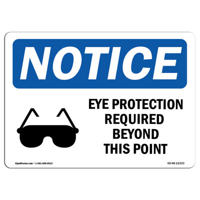 Eye Protection Required Beyond Sign