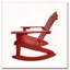 Reclining Wooden Outdoor Adirondack Rocking Chair