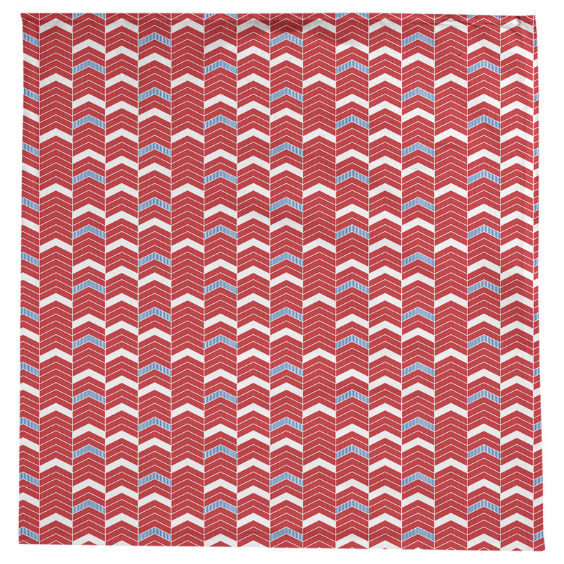 Festive Hol Tablecloth, 58" L x 58" W, Red/Blue