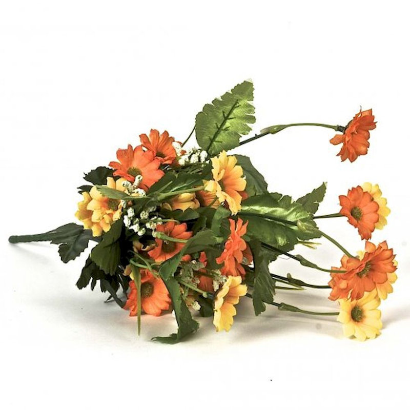 Arrangement floral à fleurs artificielles, Orange