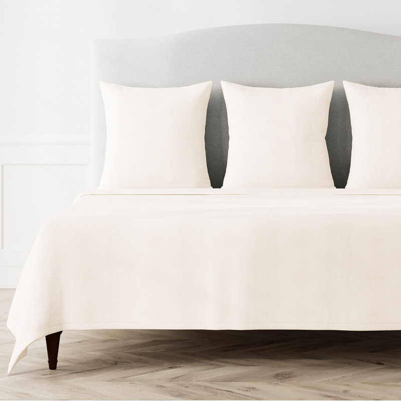 Vector Coverlet, King Coverlet, Ecru
