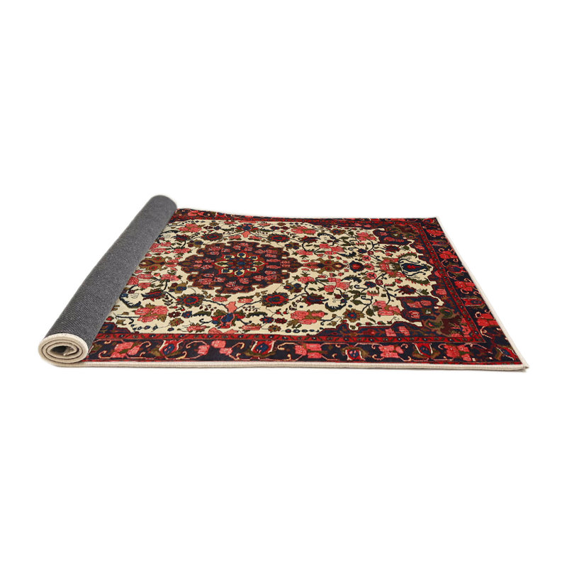 Tapis traditionnel rouge / beige Rockmeade, Rond 7 pi
