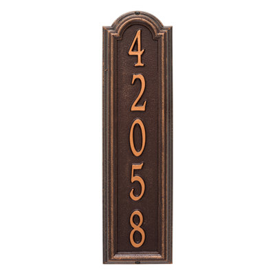 Manchester Personalized Vertical Wall Address Plaque