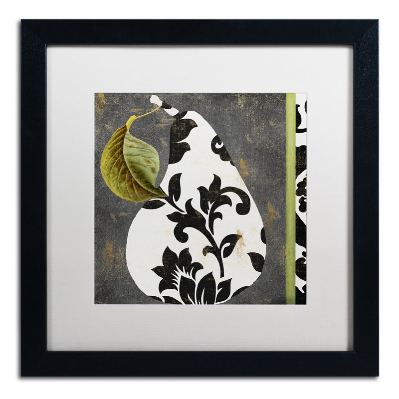 Jadaya «Decorative Pear I», impression encadrée, Blanc, H 16 po x l 16 po x P 0,5 po