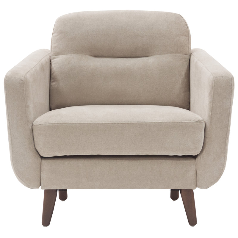 Elle Decor Chloe Upholstered Living Room Armchair, Beige