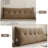 Oversized Chenille Bed Reading Pillow With Triangular Support & Side Pockets-124001994-124001985