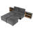 121.2" Versatile Sofa Bed Modular Sofa  Free-Combined Sofa With Two Storage Racks-1857520020