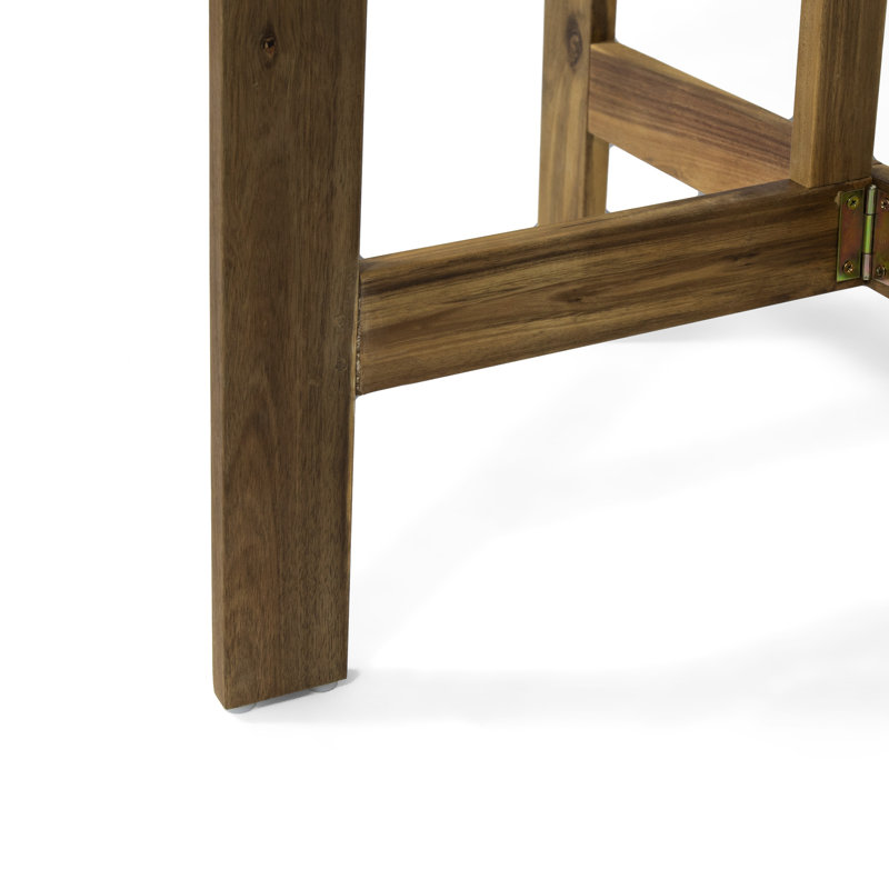 Table bistro pliable et semi-ronde en bois naturel, table en bois, pour optimiser l'espace