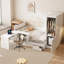 Lit plateforme double en bois avec 6 tiroirs, tablettes et coiffeuse-1942417988