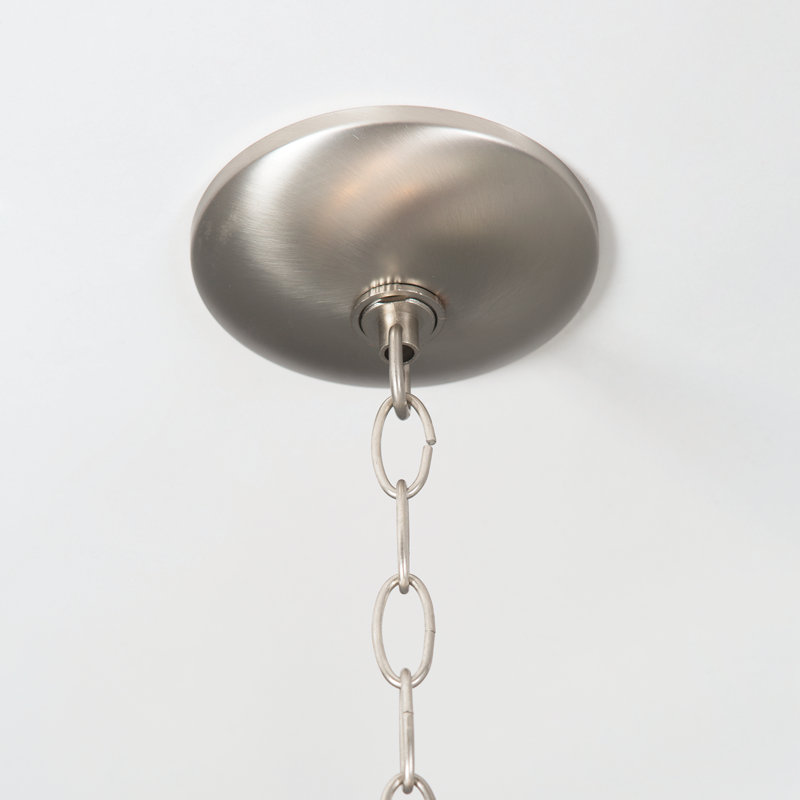 Lustre classique / traditionnel à 3 lumières Victor Harbor Victor, Nickel satiné